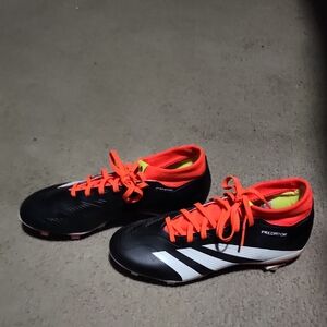 Black and Red Soccer Cleats